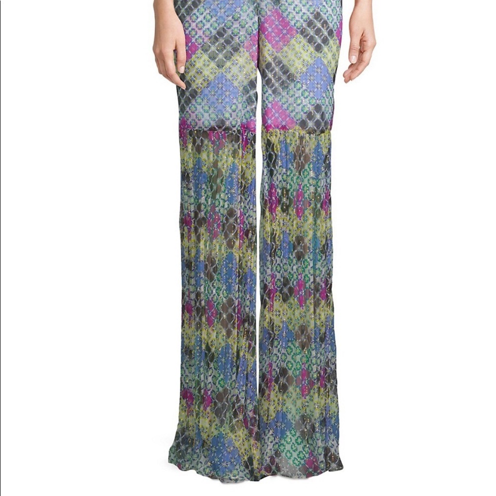 Caroline Constas Silk Flare Pants